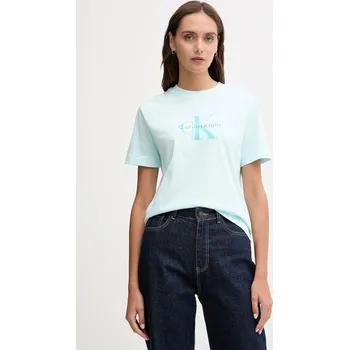 Bavlněné tričko Calvin Klein Jeans dámské, bílá barva, LV047B865G 06X, vel. S