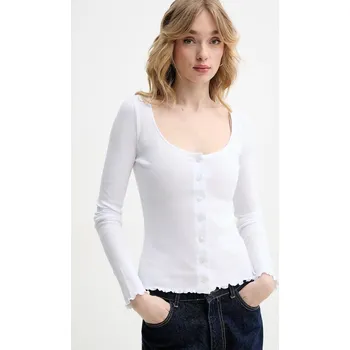 Dámské tričko Bavlněné tričko s dlouhým rukávem Rotate 113786400 bílá 00X, vel. 38