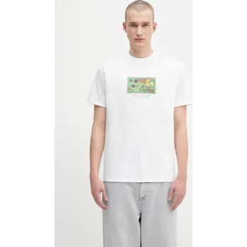 Bavlněné tričko Carhartt WIP S/S Cream Of The Crop, XL, bílá, 00X