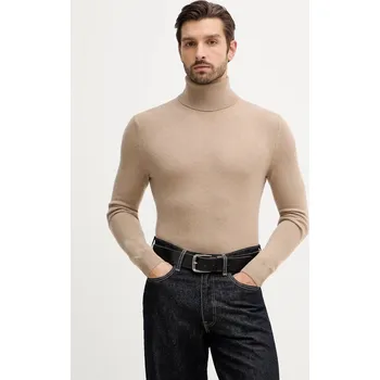 Pánský svetr Svetr z vlněné směsi Sisley 102HS2177 béžová 80A, vel. XL