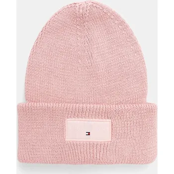 Čepice Bavlněná čepice Tommy Jeans růžová barva, AW0AW17913 30X, vel. ONE SIZE