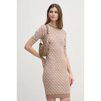 Dámské šaty Šaty Guess W3YK39.Z37K0 béžová 80X, vel. S