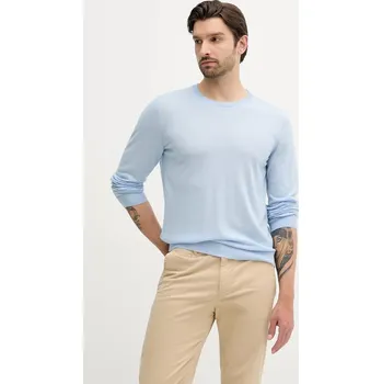 Pánský svetr Vlněný svetr BOSS Leno-P 50468239 modrá 05X, vel. L