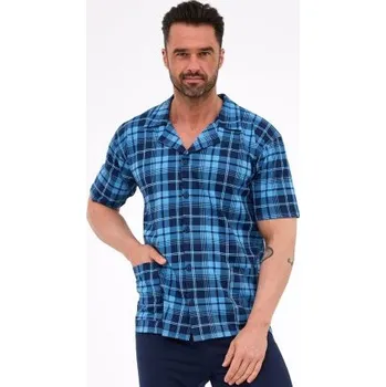 Pánské pyžamo Pánské pyžamo Cornette 318/58 Tmavěmodrá-modrá 2XL