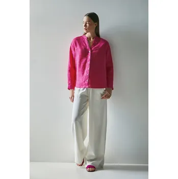 Dámská halenka Lněná halenka Medicine růžová barva, hladká RS25.BDD706 42X, vel. M