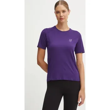 Pánské tričko Běžecké tričko Compressport Performance fialová barva, ATSW4930 44X, vel. S
