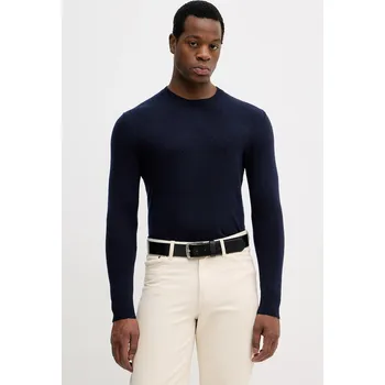 Pánský svetr Svetr z vlněné směsi Sisley 102HS1B17 námořnická modř 59A, vel. M