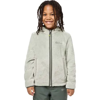 Chlapecká mikina Dětská mikina Jack Wolfskin zelená barva, s kapucí, hladká, 1608672 1608672.92.152 97X, vel. 92