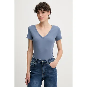 Dámské tričko Tričko Tommy Jeans dámské, žlutá barva, DW0DW17385 95X, vel. L