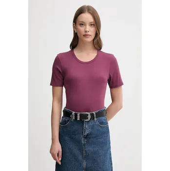 Dámské tričko Bavlněné tričko United Colors of Benetton dámské, fialová barva, 3GA2E16A0 49X, vel. L