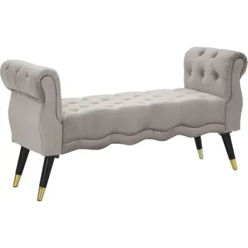 Zahradní lavice Lavice Paris 120 cm samet šedá/zlatá