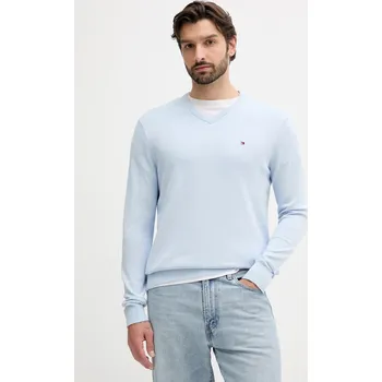 Pánský svetr Bavlněný svetr Tommy Hilfiger MW0MW14745 modrá 50X, vel. S