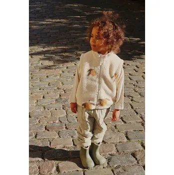 Dívčí vesta Dětská vesta Konges Sløjd JODY TEDDY VEST GRS KS103481.9BYA béžová 08X, vel. 110-116