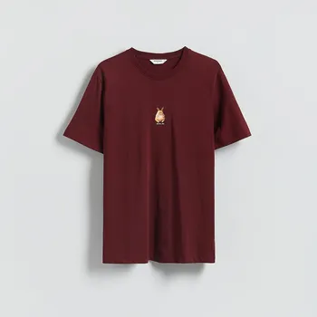 Reserved - Tričko s vánoční aplikací - hnědá - 511EX-83X - 511EX-83X-XXL