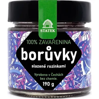 Hradecké delikatesy 100% zavařenina borůvky slazené rozinkami 190g 190g