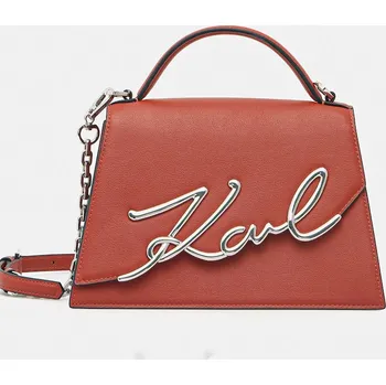 Kabelka Kožená kabelka Karl Lagerfeld K/SIGNATURE béžová barva, A1W30036 28X, vel. ONE SIZE