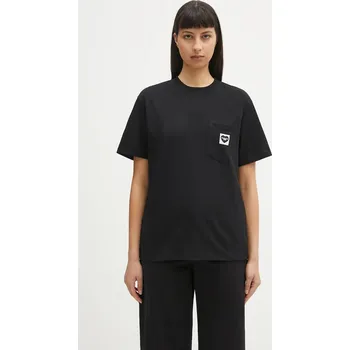 Dámské tričko Bavlněné tričko Carhartt WIP S/S Pocket Heart T-Shirt dámské, černá barva, I032180, XS, 99X