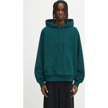 Dámská mikina Bavlněná mikina Carhartt WIP Hooded Ray Sweat, XL, zelená, 79X