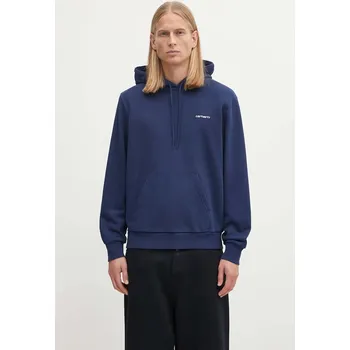 Pánská mikina Bavlněná mikina Carhartt WIP Hooded Script Embroidery Sweat, XXL, modrá, 57X