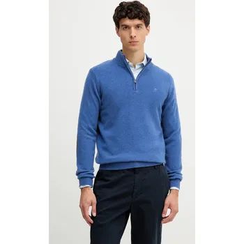 Pánský svetr Vlněný svetr Hackett London pánský, tmavomodrá barva, HM7000078 05A, vel. M