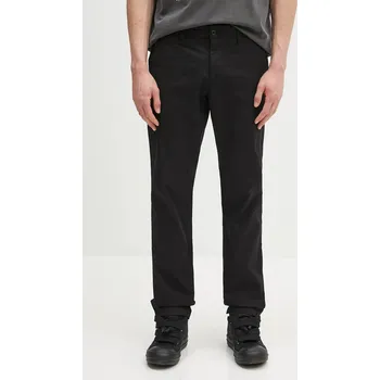 Pánské kalhoty Kalhoty Carhartt WIP pánské, černá barva, jednoduché, I027955-BLACK, 33/32, 99X