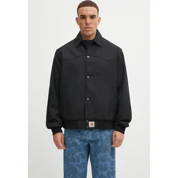 Bomber bunda s příměsí vlny Carhartt WIP Ray Jacket černá barva, I035622.8901, L, 99X