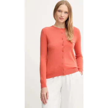 Dámský svetr Vlněný kardigan United Colors of Benetton 1002D5485 oranžová 22X, vel. S