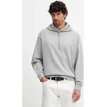 Pánská mikina Bavlněná mikina United Colors of Benetton pánská, černá barva, s kapucí, hladká, 342ZU201K 90X, vel. S