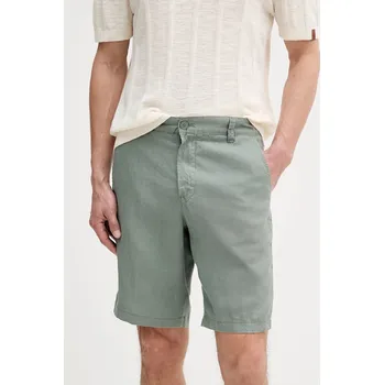 Lněné kraťasy United Colors of Benetton 4AGH59548 zelená 97X, vel. 46