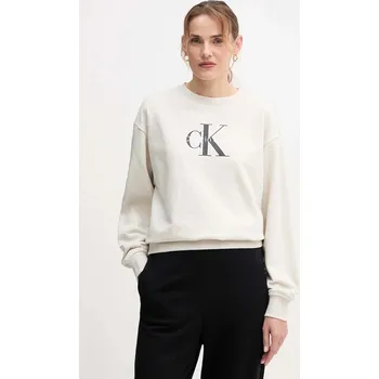 Dámská mikina Mikina Calvin Klein Jeans LV047B234G béžová 08X, vel. XXS