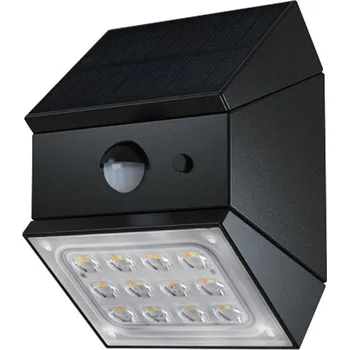 Venkovní osvětlení Černé LED fasádní solární LED svítidlo s pohybovým čidlem 2,5W IP65 CCT - LED Solution - 24096 - 24096