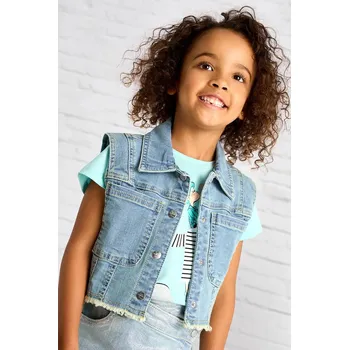 Dívčí vesta Dětská džínová vesta Mayoral 3364.6F.Mini.PPYA modrá 55X, vel. 110