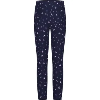 Dívčí legíny Dívčí zateplené legíny Salt and Pepper tmavě modré s kytičkami velikost 134 (55520228050 4750)