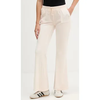 Dámské kalhoty Velurové teplákové kalhoty Juicy Couture CAISA LOW RISE PANT JCSEBJ008G béžová 80X, vel. L