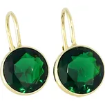 Goldstore Zlaté větší náušnice smaragdy Váha: 3.40 g