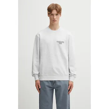 Pánská mikina Bavlněná mikina Carhartt WIP Alumni pánská, šedá barva, melanžová, I035190.482XX, L, 09X