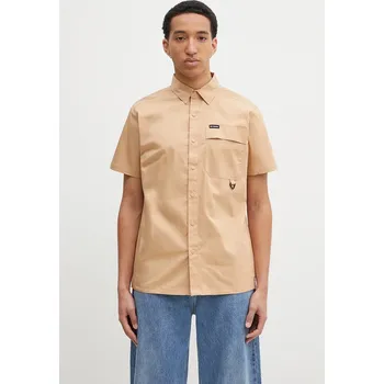 Pánská košile Košile Columbia Landroamer Twill Shirt pánská, hnědá barva, regular, s klasickým límcem, 2120591, S, 82X