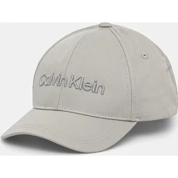 Čepice Bavlněná baseballová čepice Calvin Klein K50K505737 šedá 09X, vel. ONE SIZE