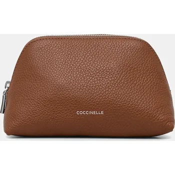 Kosmetická taška Kožená kosmetická taška Coccinelle černá barva, E5.TMF.25.01.01 82X, vel. ONE SIZE