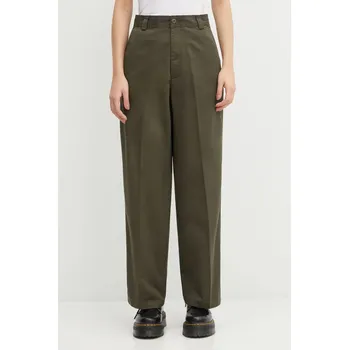 Bavlněné kalhoty Carhartt WIP W' Novi Pant, 29, zelená, 87X