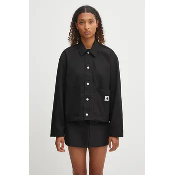 Pánská softshellová bunda Bunda Carhartt WIP W'''''''' Simple Shirt Jac černá barva, přechodná, I033776.8901, M, 99X