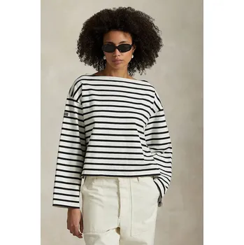 Pánské tričko Bavlněné tričko s dlouhým rukávem Polo Ralph Lauren 211959103 bílá 00A, vel. L