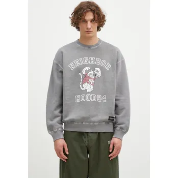 Pánská mikina Bavlněná mikina NEIGHBORHOOD Pigment Dyed Sweat Shirt Longsleeve, M, šedá, 90X