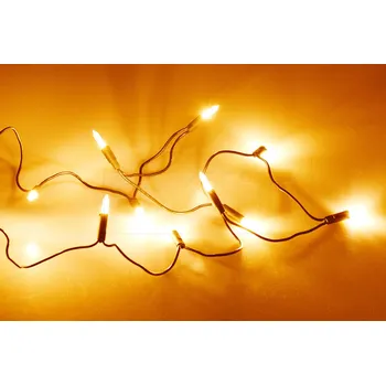 Vánoční dekorace OEM Okruhová LED světýlka do interiéru (1.1m) 10 diod - Extra teplá bílá