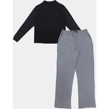 Pánské pyžamo Howick 3 Button Sn54 Charcoal Plain L