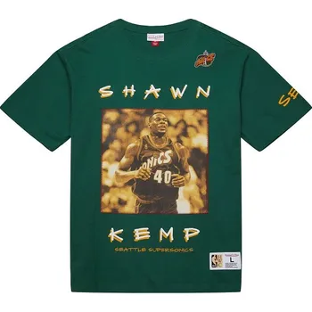Pánské tričko Mitchell & Ness Seattle Supersonics Shawn Kemp Heavyweight Premium Player Tee Velikost oblečení: 2XL