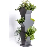 TREE - samozavlažovací vertikální květináč - set 3 ks + podstavec