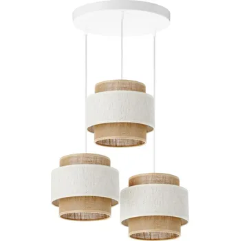 Lustr na lanku BOHO 3xE27/60W/230V krémová/juta