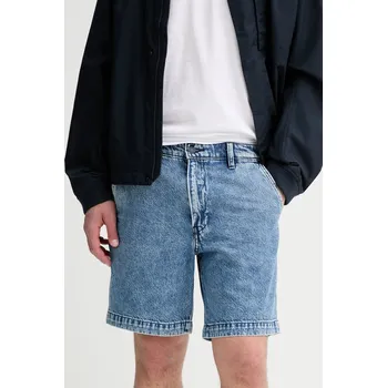 Pánské kraťasy Bavlněné šortky Levi's A4661 modrá 55J, vel. 33