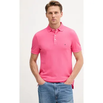 Pánské tričko Polo tričko Tommy Hilfiger pánské, zelená barva, MW0MW17771 MW0MW17771. 30X, vel. XXXL